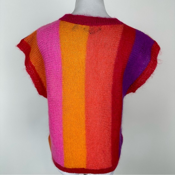 Vintage Renee Tener for Jeanne Pierre Colorful Mohair Blend Sweater Size Med Pet - Picture 10 of 14